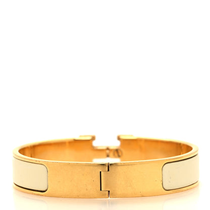 Hermes Enamel Narrow Clic Clac H Bracelet PM White 3 of 4