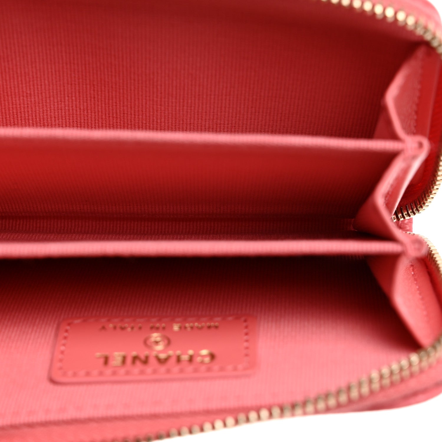 Chanel Caviar Quilted Zip Coin Purse Dark Pink 5 of 7