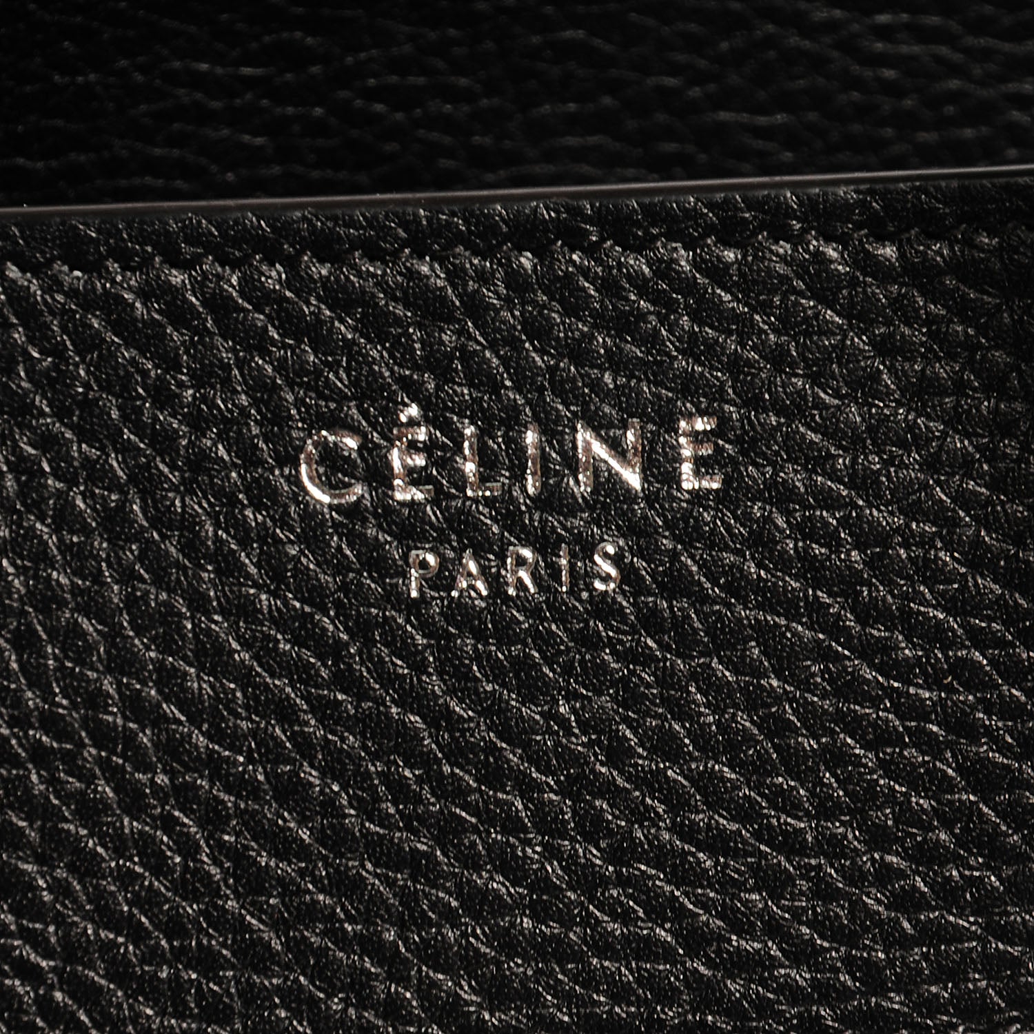 Celine Drummed Calfskin Mini Luggage Black 6 of 8