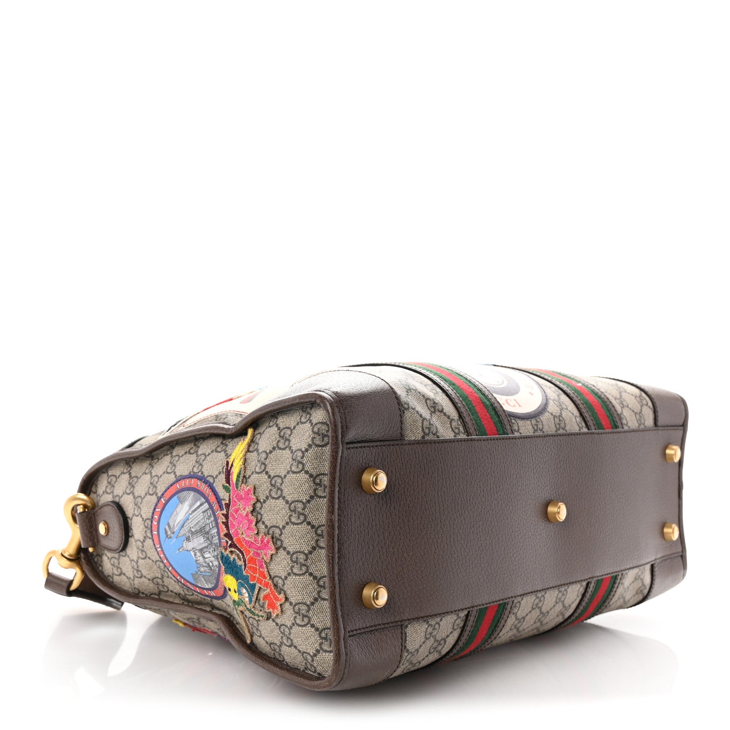 Gucci Soft GG Supreme Monogram Courrier Medium Duffle Bag Beige New Acero Multicolor 3 of 8