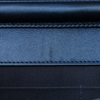 Chanel Metallic Lambskin Quilted Boy Wallet On Chain WOC Blue 13 of 15