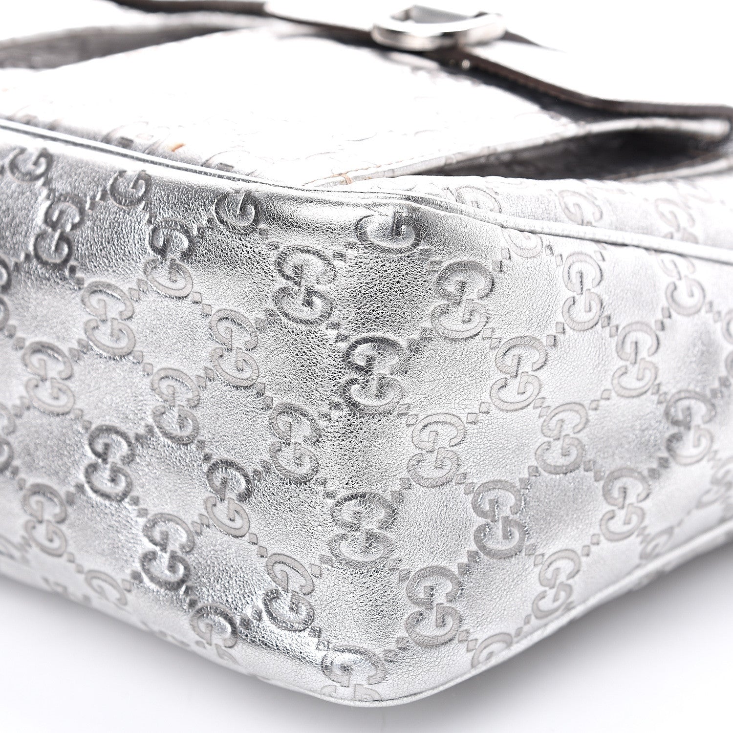 Gucci Metallic Guccissima Pocket Hobo Silver 8 of 13