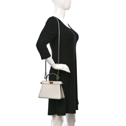 Fendi Shiny Nappa Petite Peekaboo I SEE U Satchel White 2 of 9
