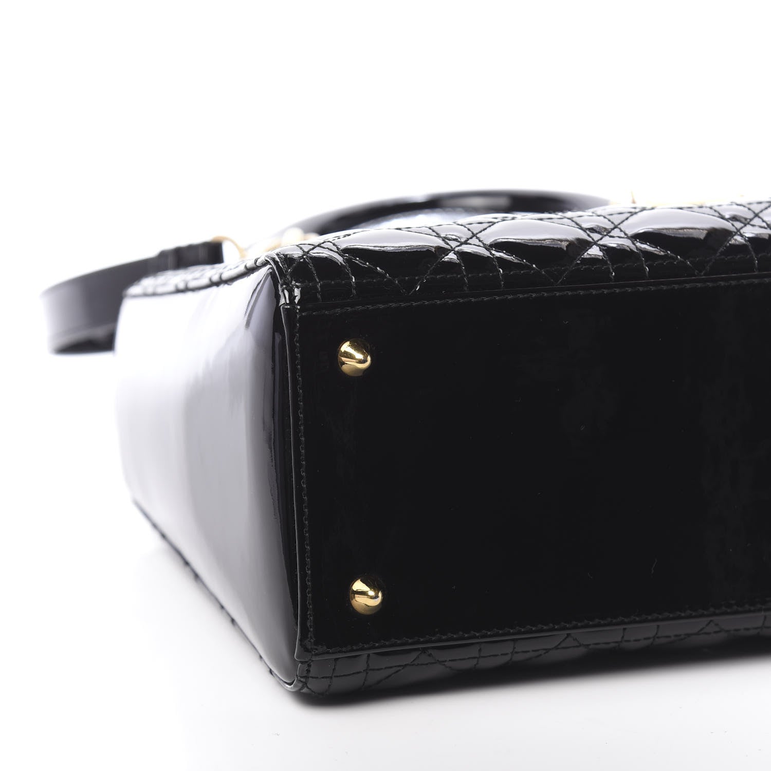 Christian Dior Patent Cannage Medium Lady Dior Black 10 of 12