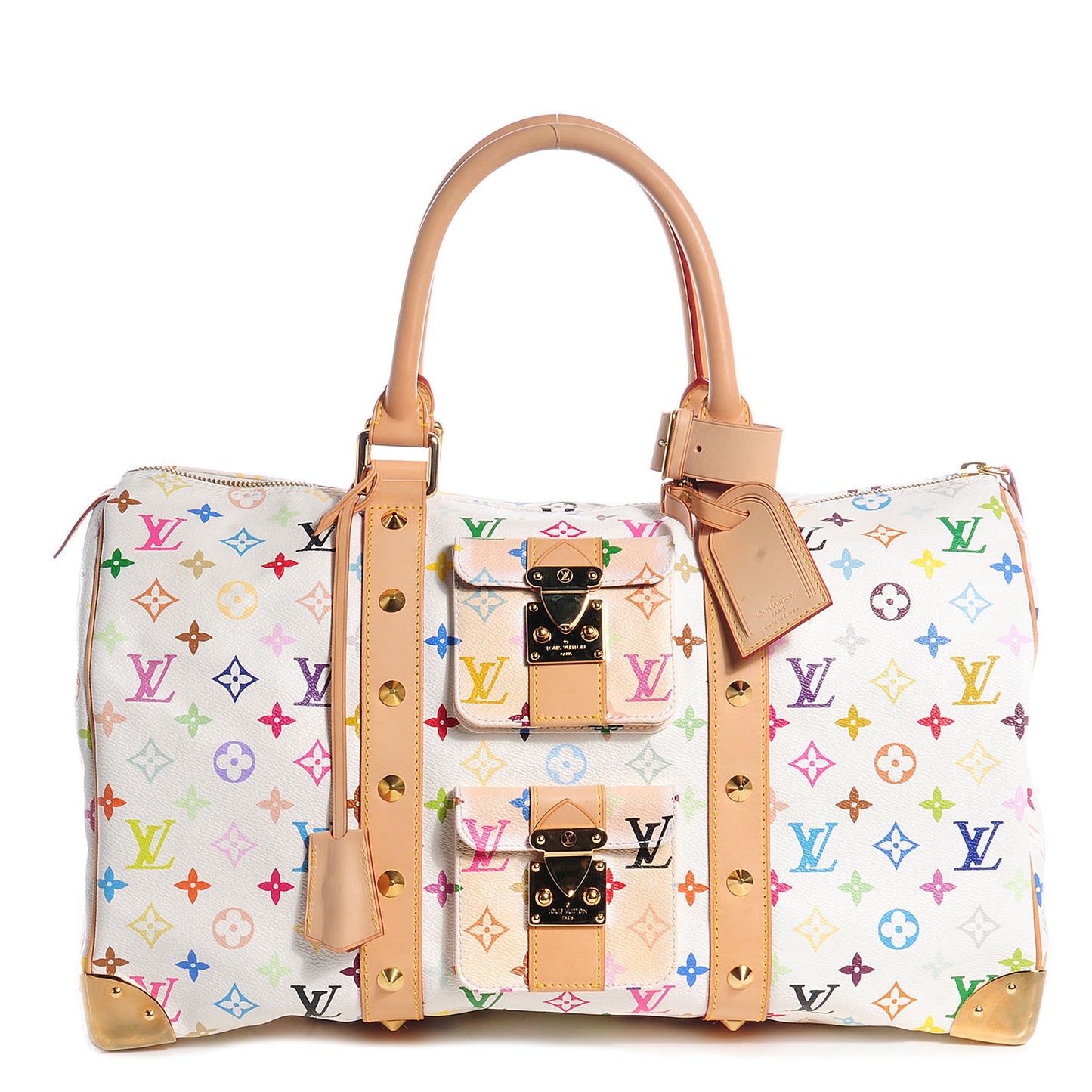 Monogram Multicolor Keepall 45 White