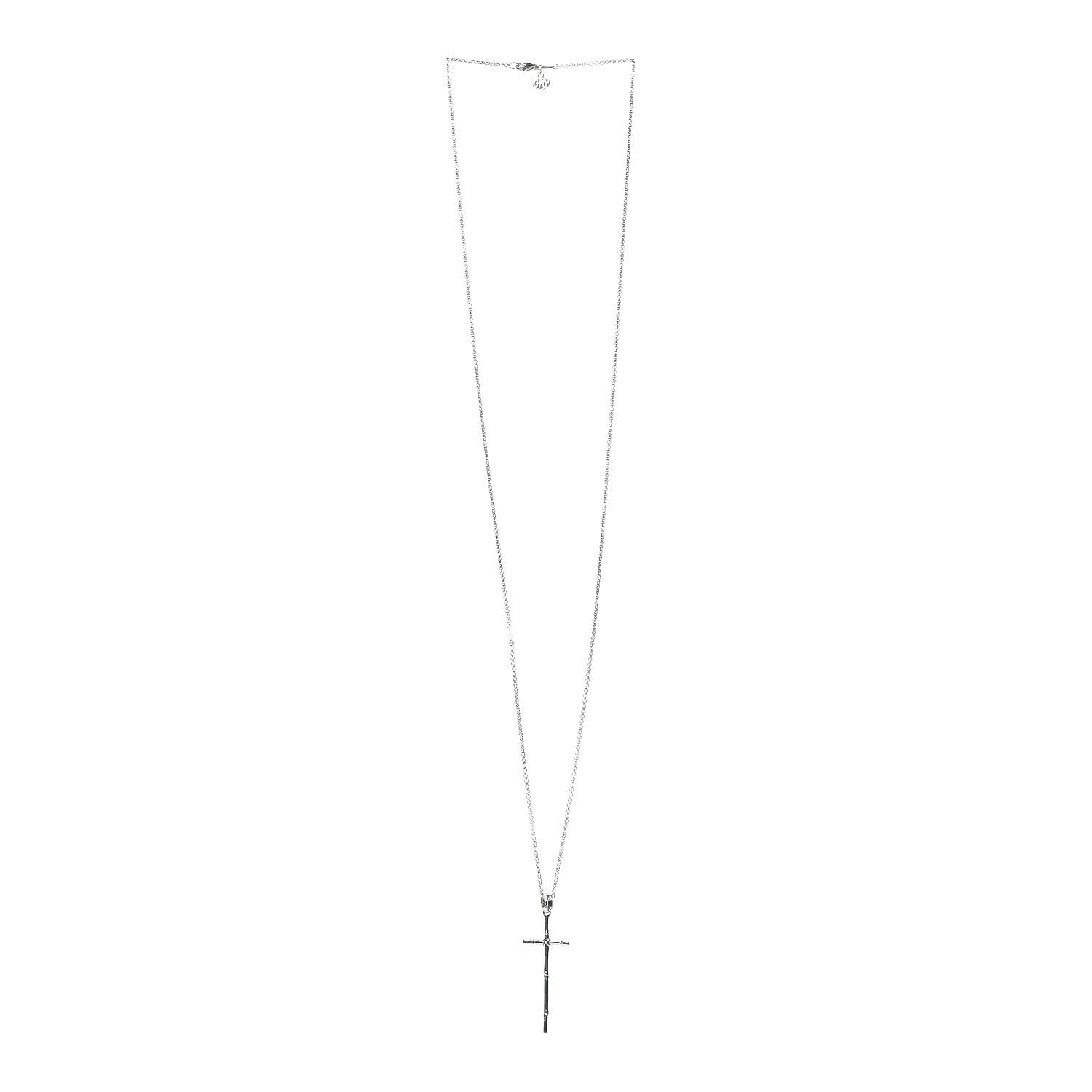 John Hardy Sterling Silver Bamboo Cross Pendant Necklace 3 of 8