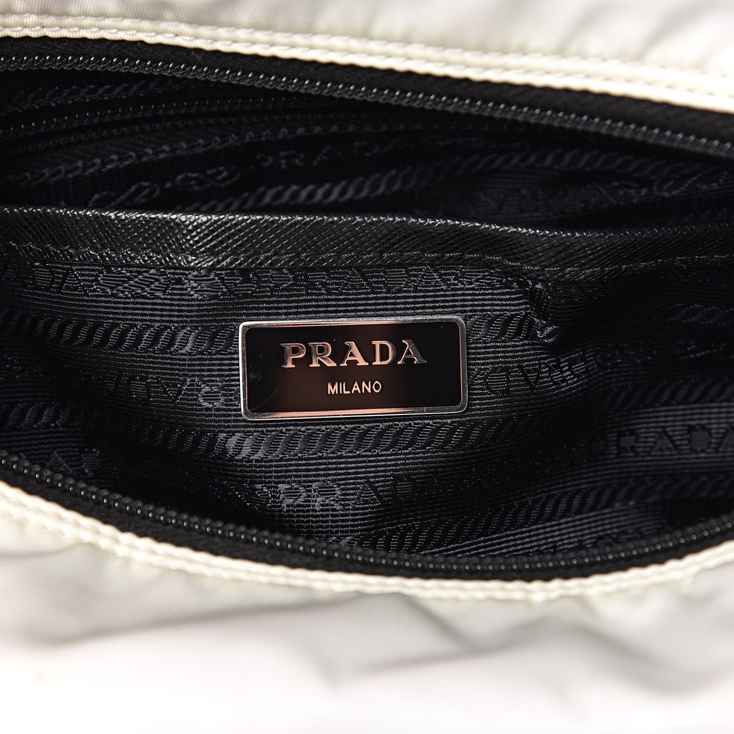 Nylon New Vela Studded Messenger White Fuoco