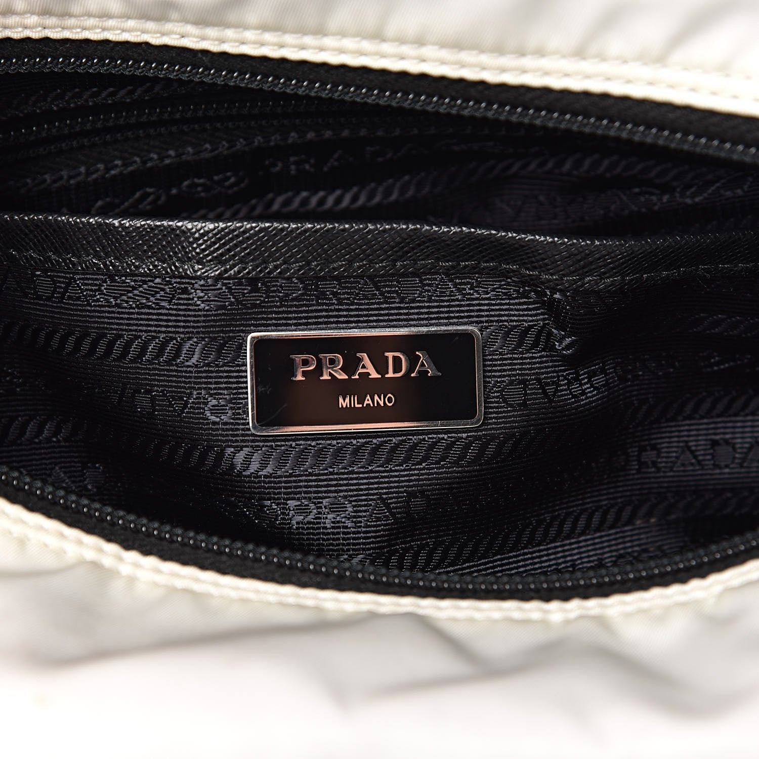 Prada Nylon New Vela Studded Messenger White Fuoco 6 of 18