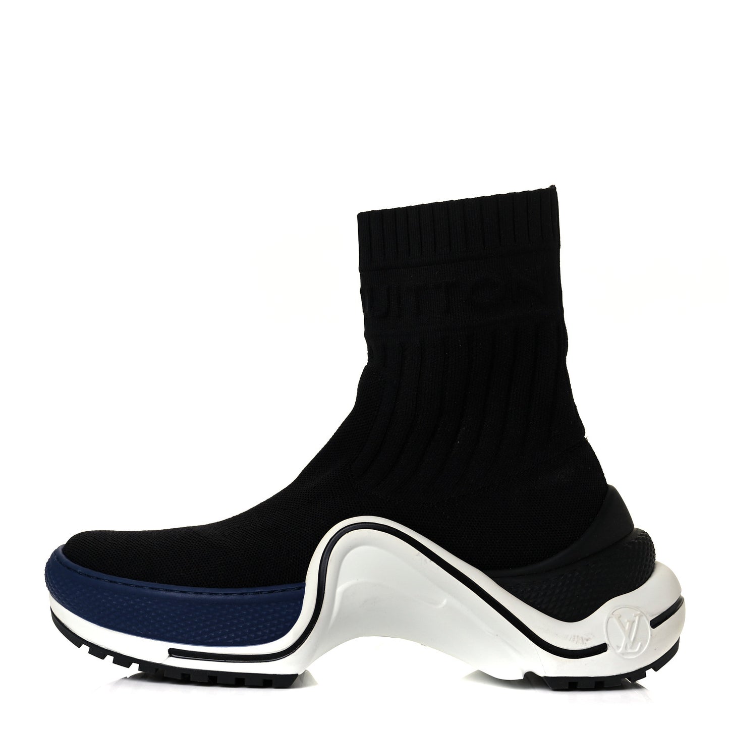 Stretch Textile LV Archlight Sneaker Boots 37 Black Blue