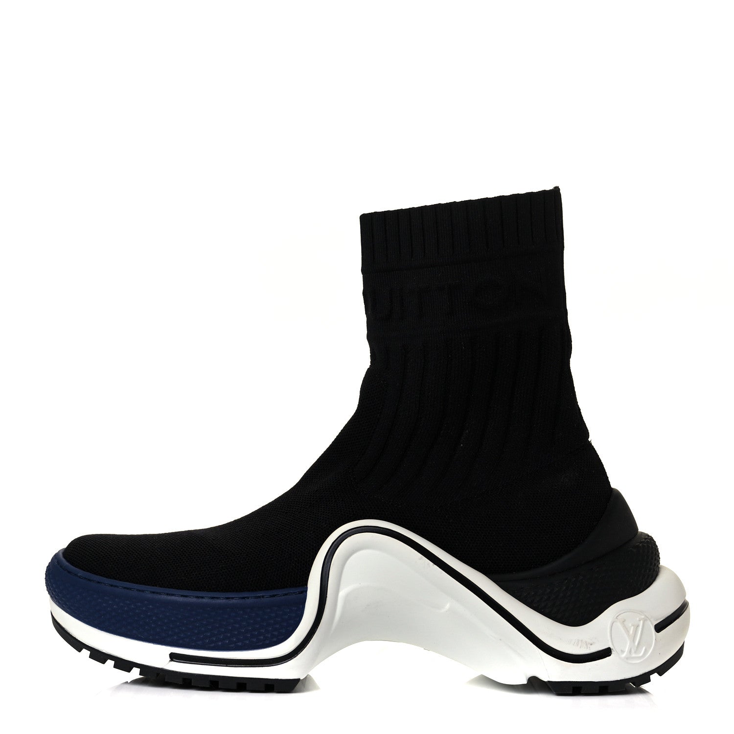 Louis Vuitton Stretch Textile LV Archlight Sneaker Boots 37 Black Blue 1 of 6