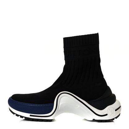 Louis Vuitton Stretch Textile LV Archlight Sneaker Boots 37 Black Blue 1 of 6