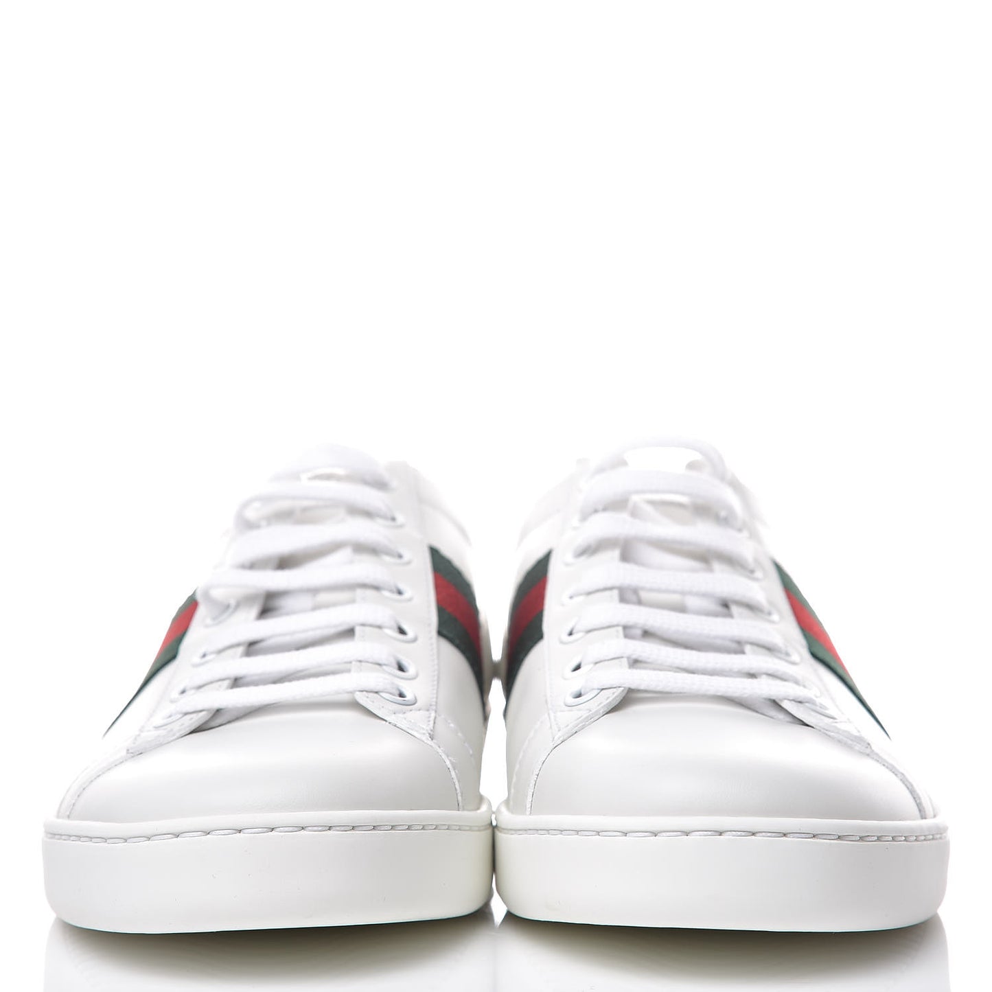 Calfskin Crocodile Web Ace Sneakers 35.8 White Blue