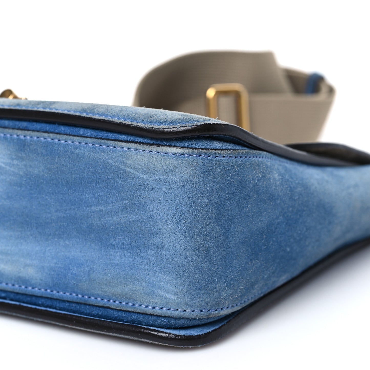 Soft Suede Small Jackie Shoulder Bag Cerulean Blue