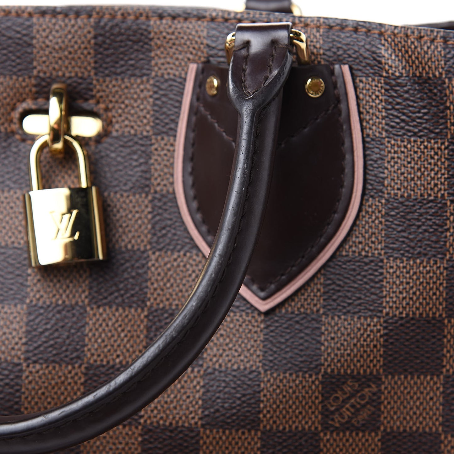 Cuir Taurillon Damier Ebene Normandy Magnolia