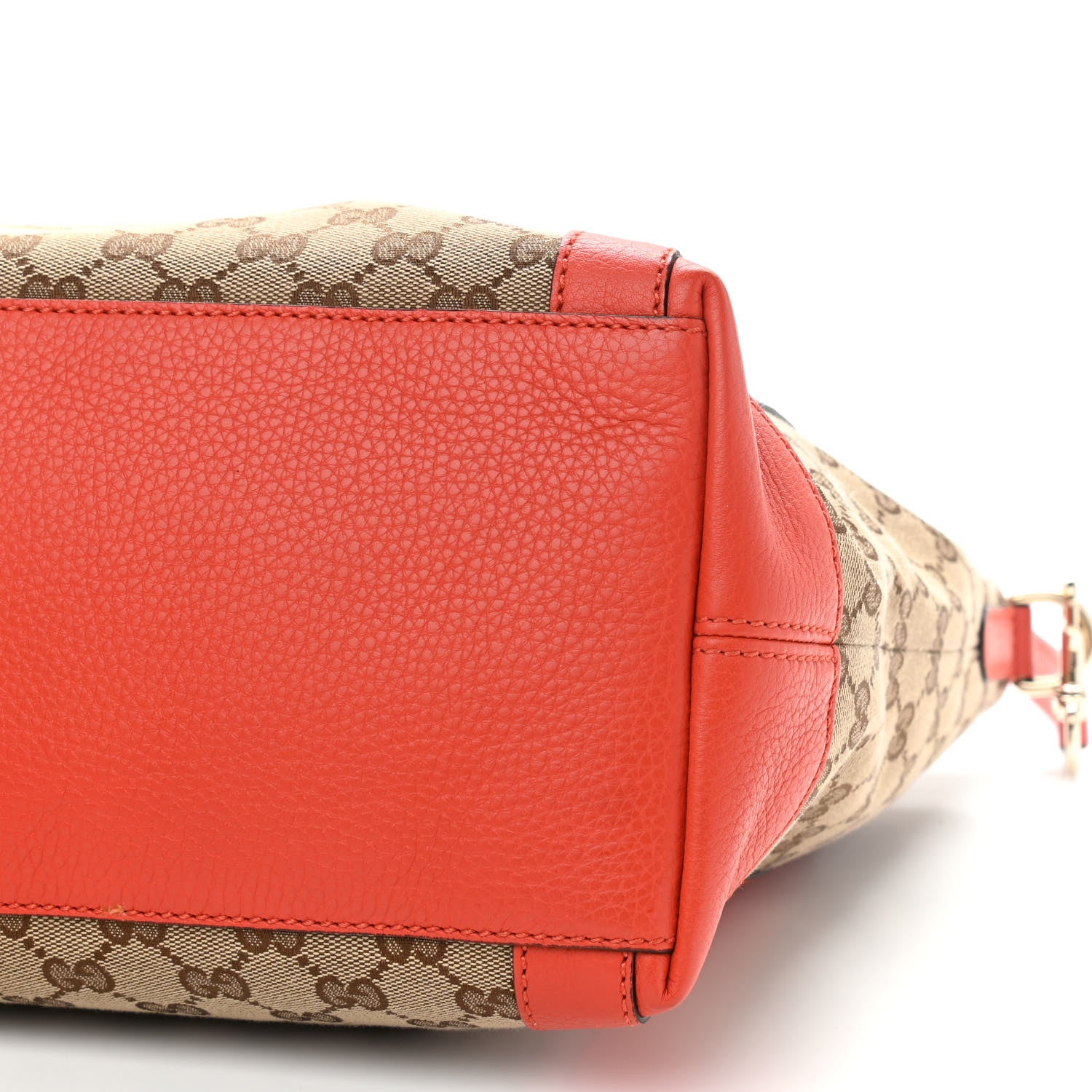 Gucci Monogram Cellarius Calfskin Medium Miss GG Top Handle Bag Beige Ebony New Dark Orange 9 of 14