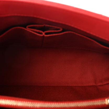 Chanel Caviar Chevron Quilted Small Coco Handle Flap Red 5 of 10