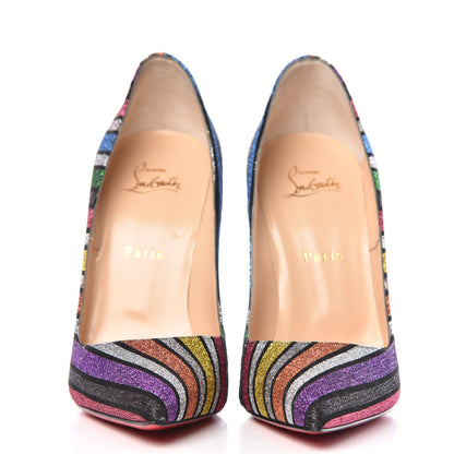 Christian Louboutin Suede Stripyglitter So Kate 120 Pumps 39.5 Multi 2 of 8