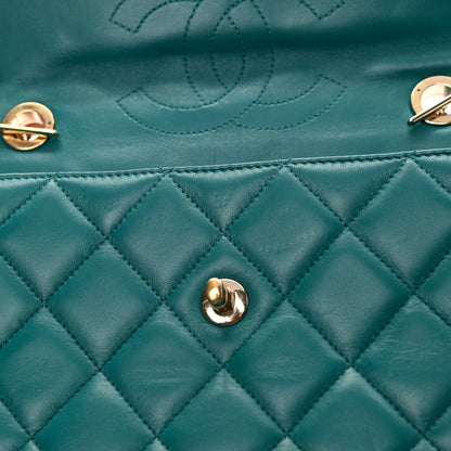 Chanel Lambskin Quilted Small Trendy CC Flap Dual Handle Bag Green 11 of 14