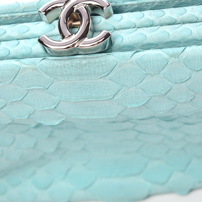 Chanel Python Timeless Clutch Blue 10 of 15