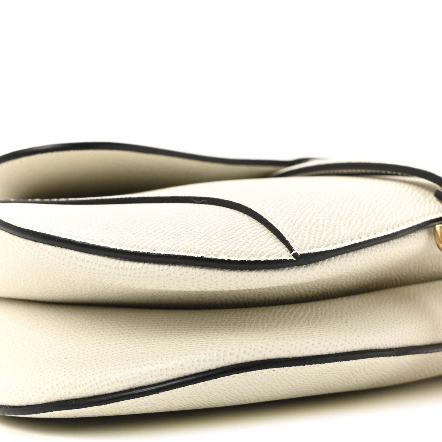 Christian Dior Grained Calfskin Saddle Bag White 9 of 10