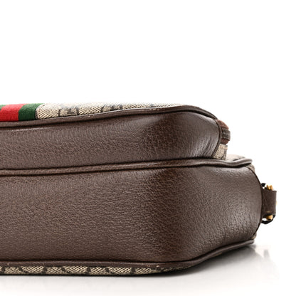 Gucci GG Supreme Monogram Calfskin Web Small Ophidia Messenger Bag Beige Ebony New Acero 10 of 11