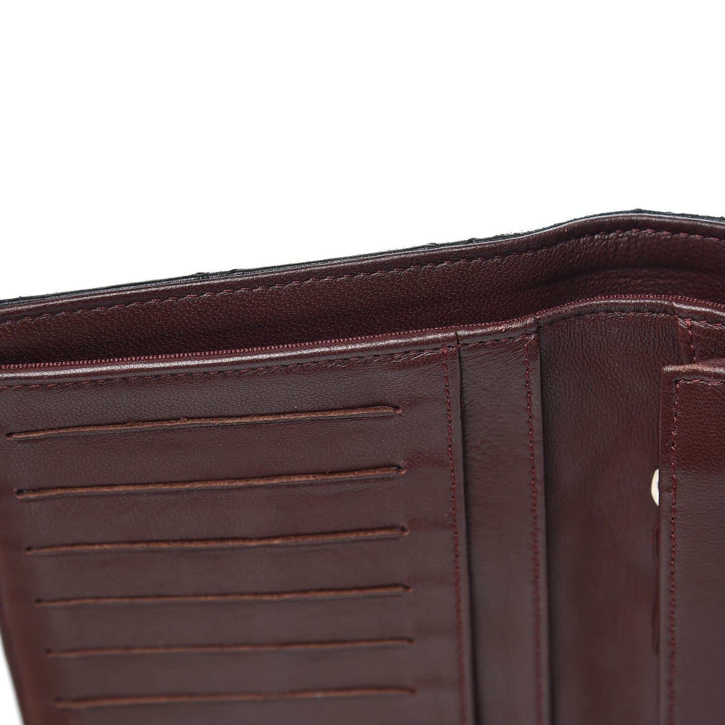 Lambskin Quilted Yen Wallet Black