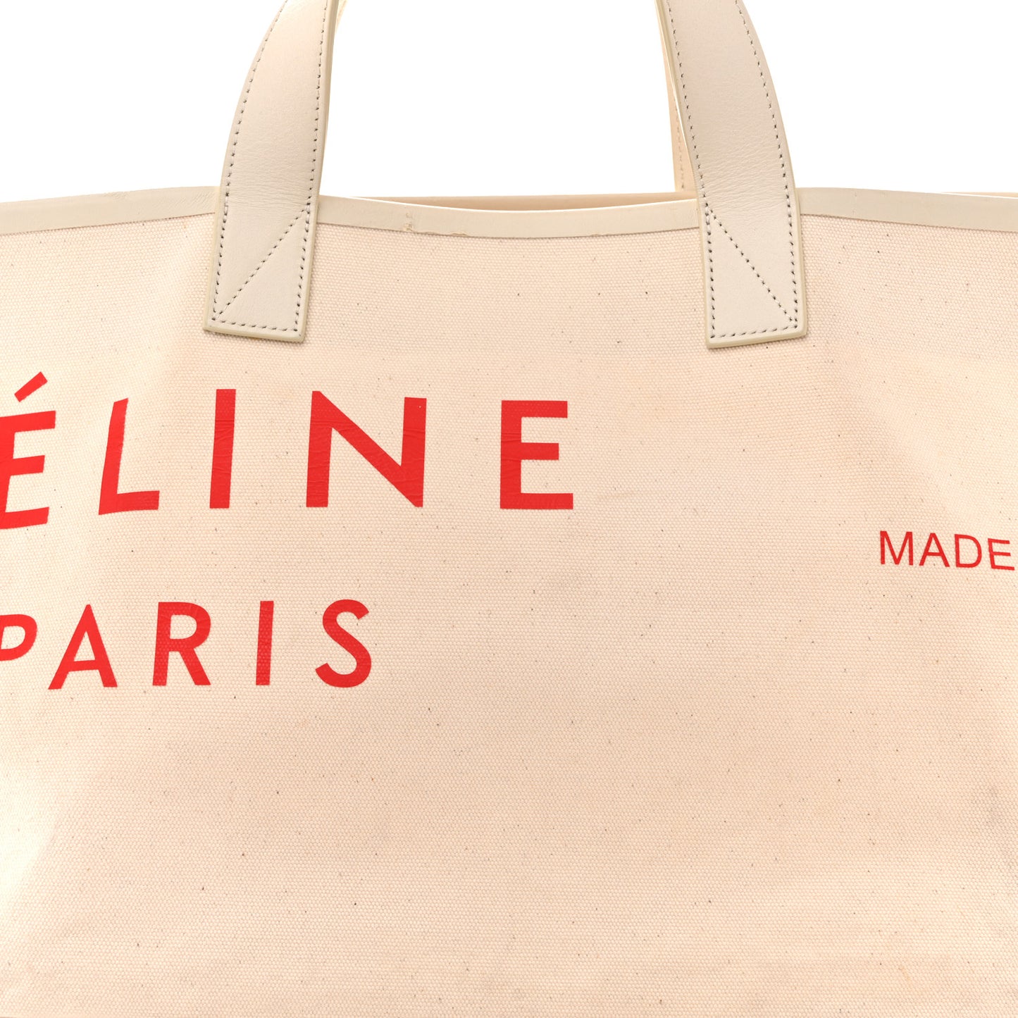 Textile Medium Made In Tote Natural Natural Red