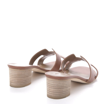 Hermes Calfskin Oasis Sandals 35.5 Gold 4 of 10