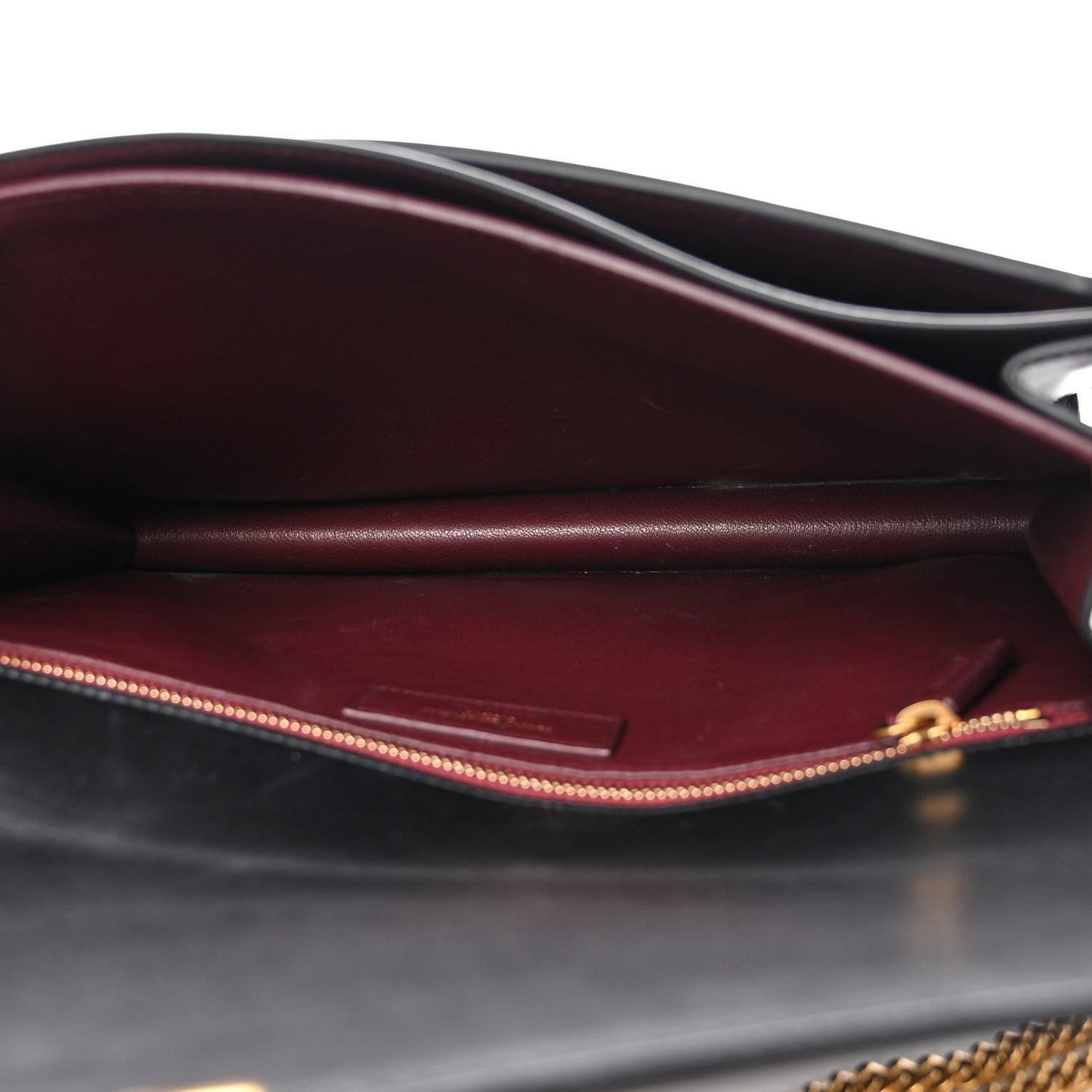 Smooth Calfskin Monogram Cassandra Clasp Bag Black Rouge Legion