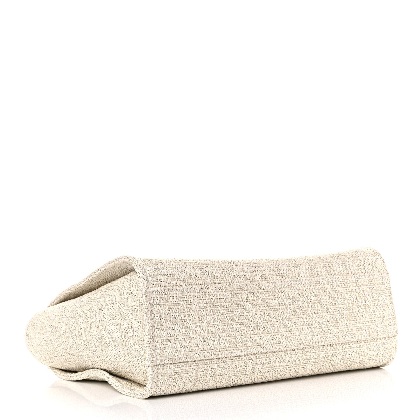 Lurex Boucle Small Deauville Tote Ivory