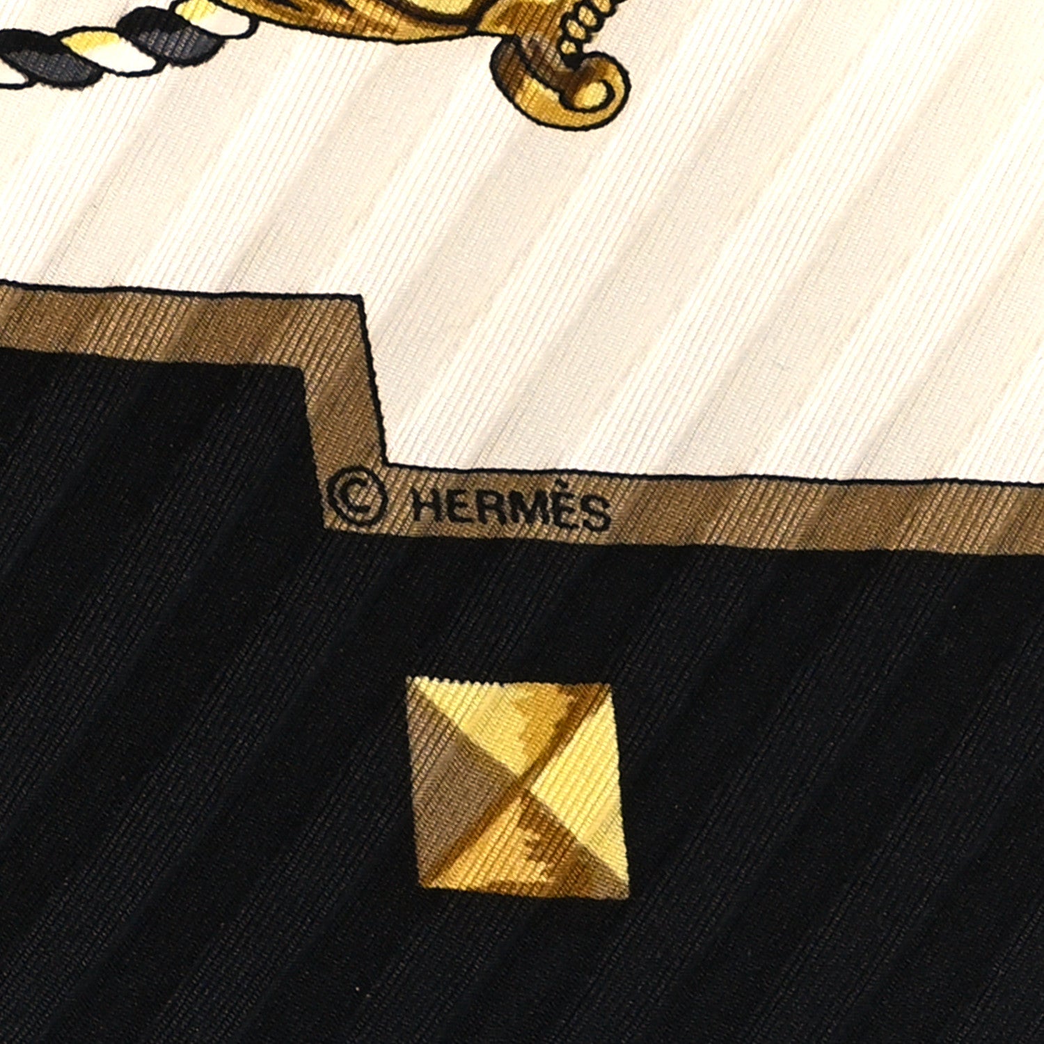 Hermes Silk Plisse Les Cles Scarf 3 of 3