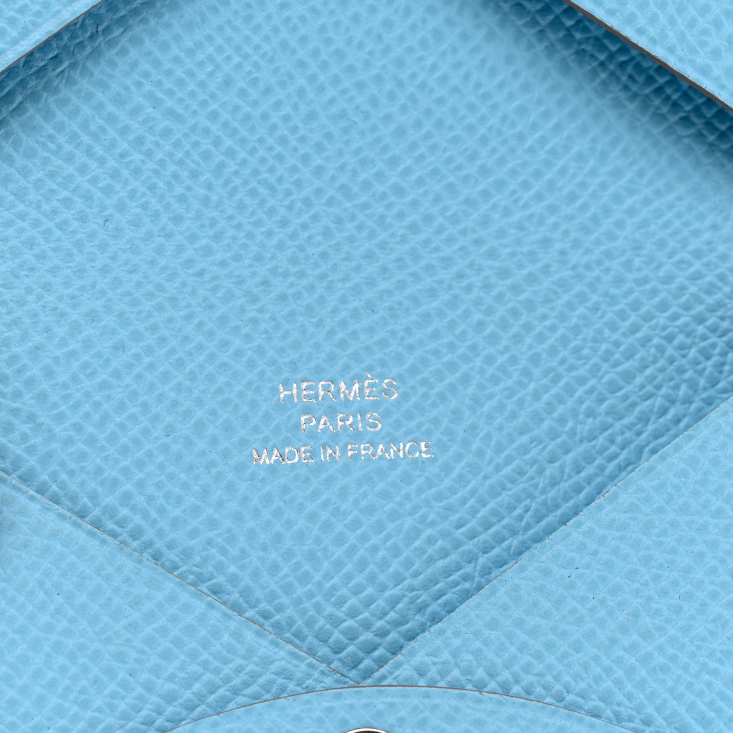 Hermes Epsom Calvi Card Case Celeste 6 of 7