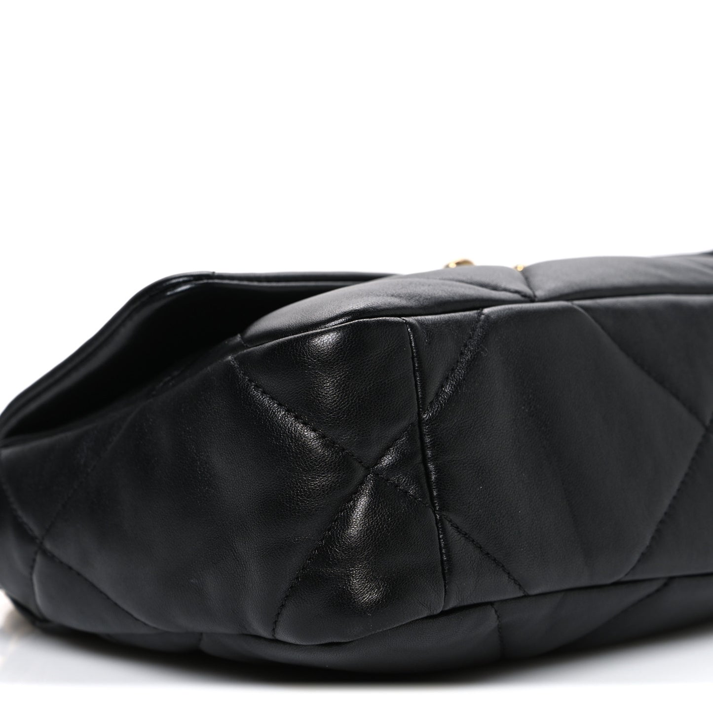 Lambskin Quilted Medium Chanel 19 Flap Black