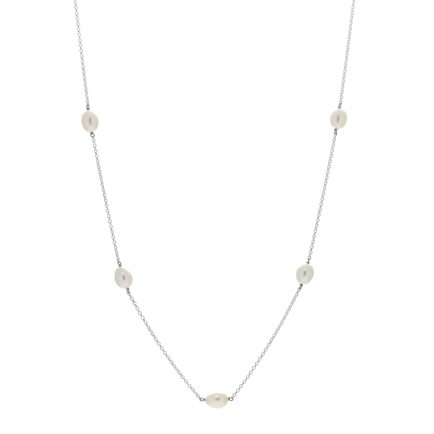 Tiffany Sterling Silver Pearl Elsa Peretti Pearls By The Yard Necklace 1 of 4