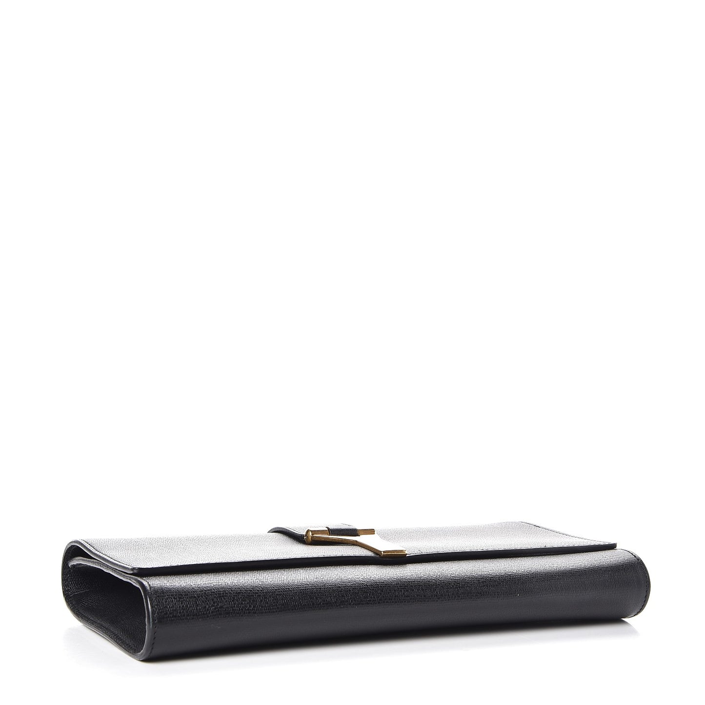 Textured Calfskin Y Ligne Clutch Black