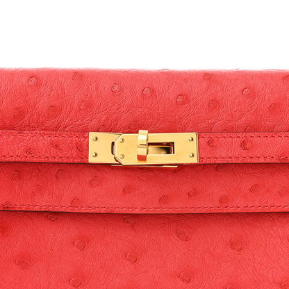 Hermes Ostrich Kelly Danse II Belt Bag Rouge Vif 8 of 13