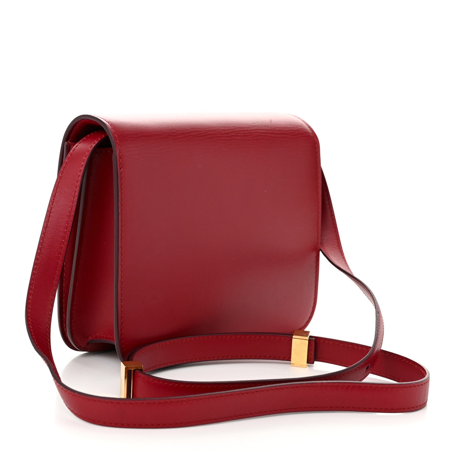 Box Calfskin Teen Classic Box Flap Bag Red