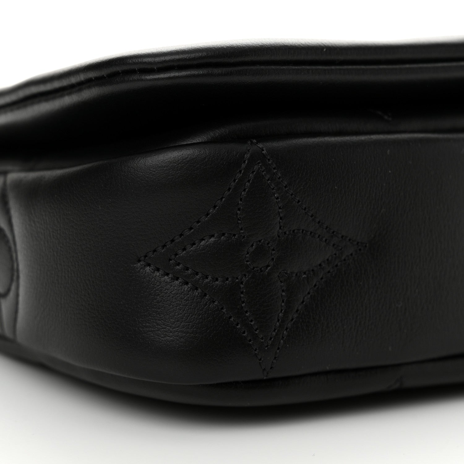 Louis Vuitton Calfskin Bubblegram Wallet On Strap Black 8 of 11