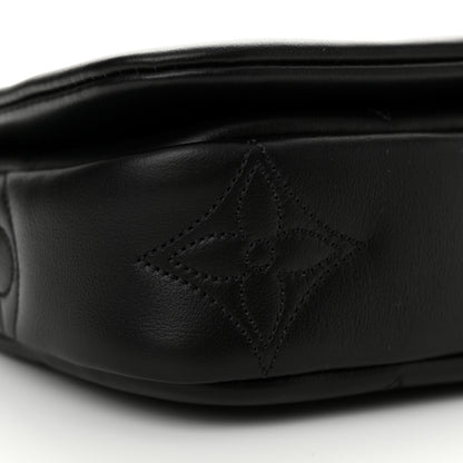 Louis Vuitton Calfskin Bubblegram Wallet On Strap Black 8 of 11