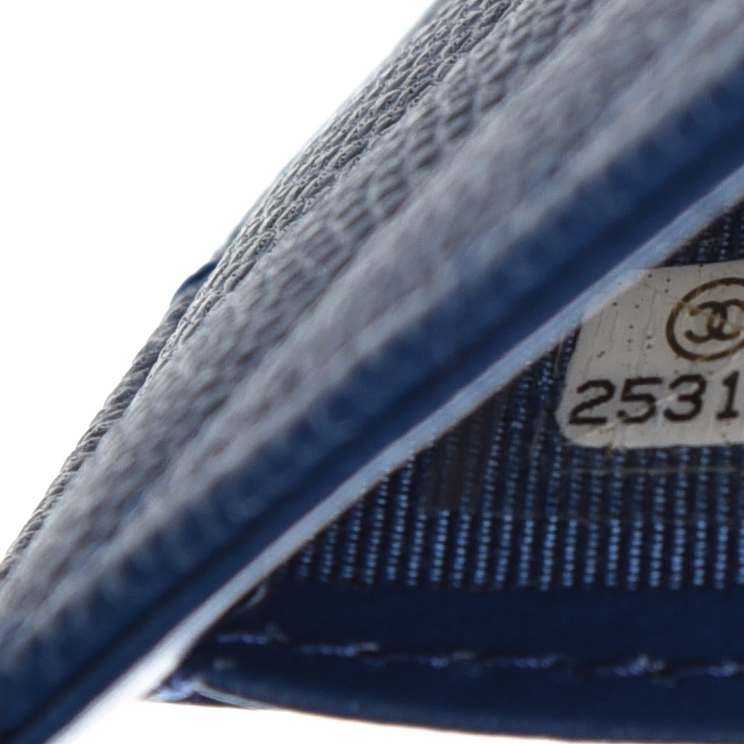 Chanel Caviar Chevron Quilted Compact Flap Wallet Navy 8 of 9