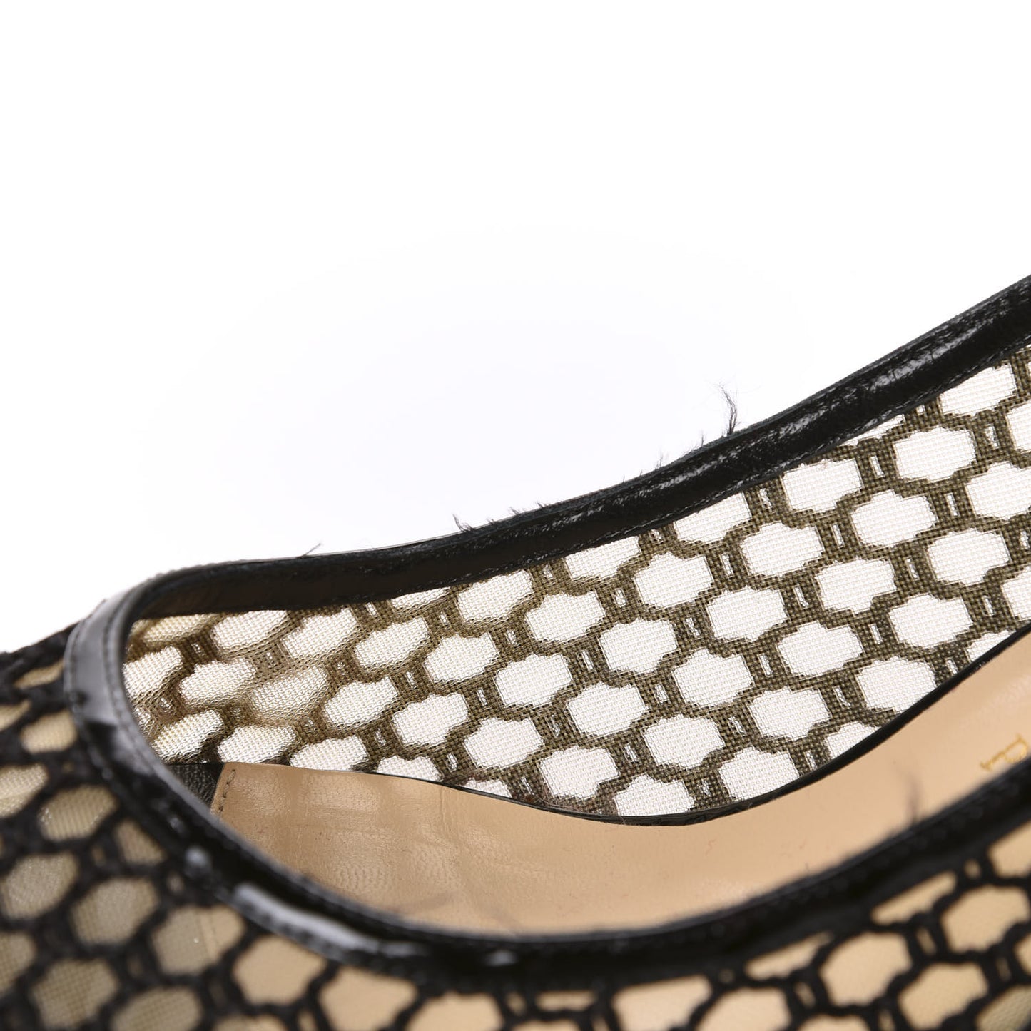Fishnet Patent Guni 55 Spiked Pumps 41 Black