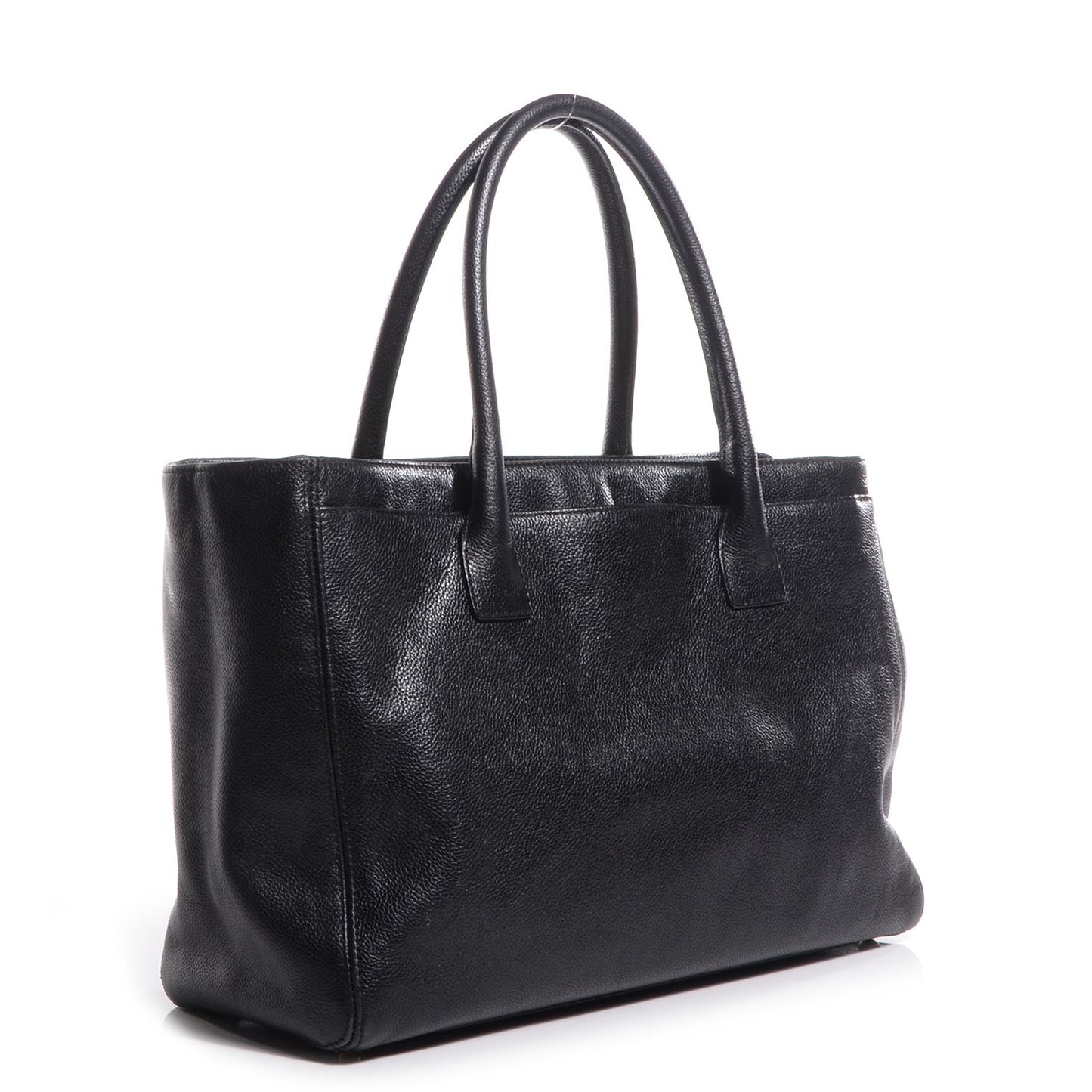 Calfskin Cerf Shopper Tote Black