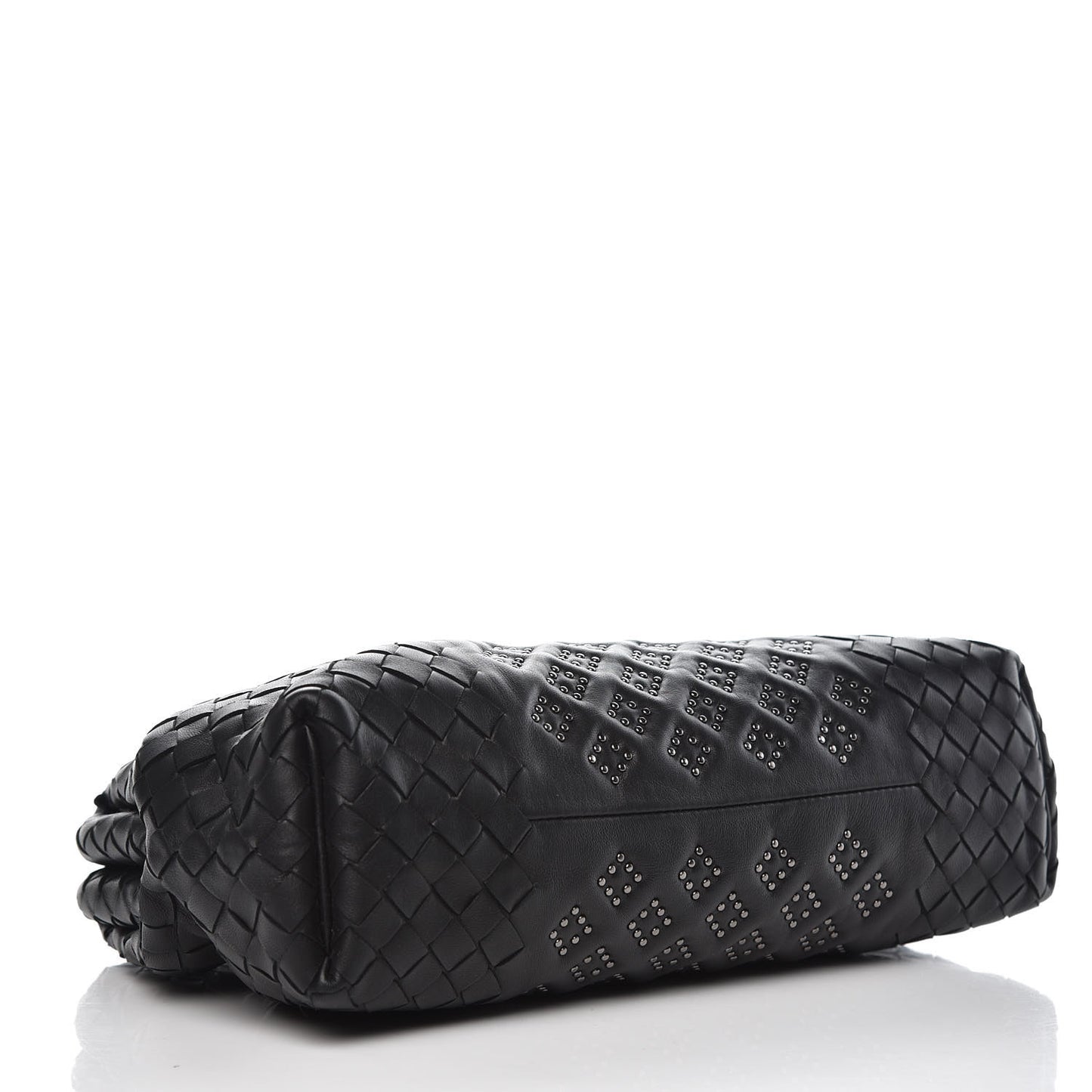 Nappa Intrecciato Studded The Lauren 1980 Clutch Black