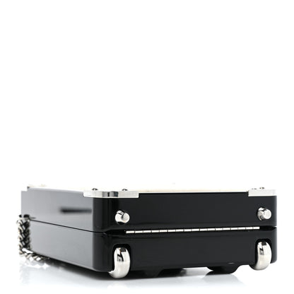 Chanel Plexiglass Lambskin Evening In The Air Mini Trolley Minaudiere Clutch Beige Black 4 of 11