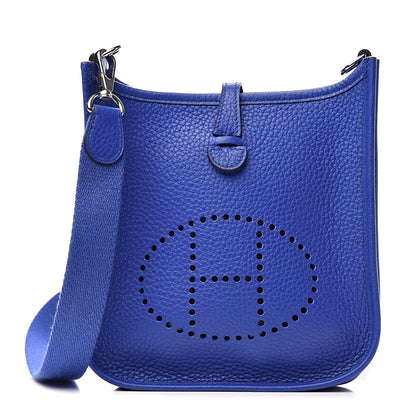 Hermes Taurillon Clemence Evelyne TPM Bleu Electrique 1 of 11