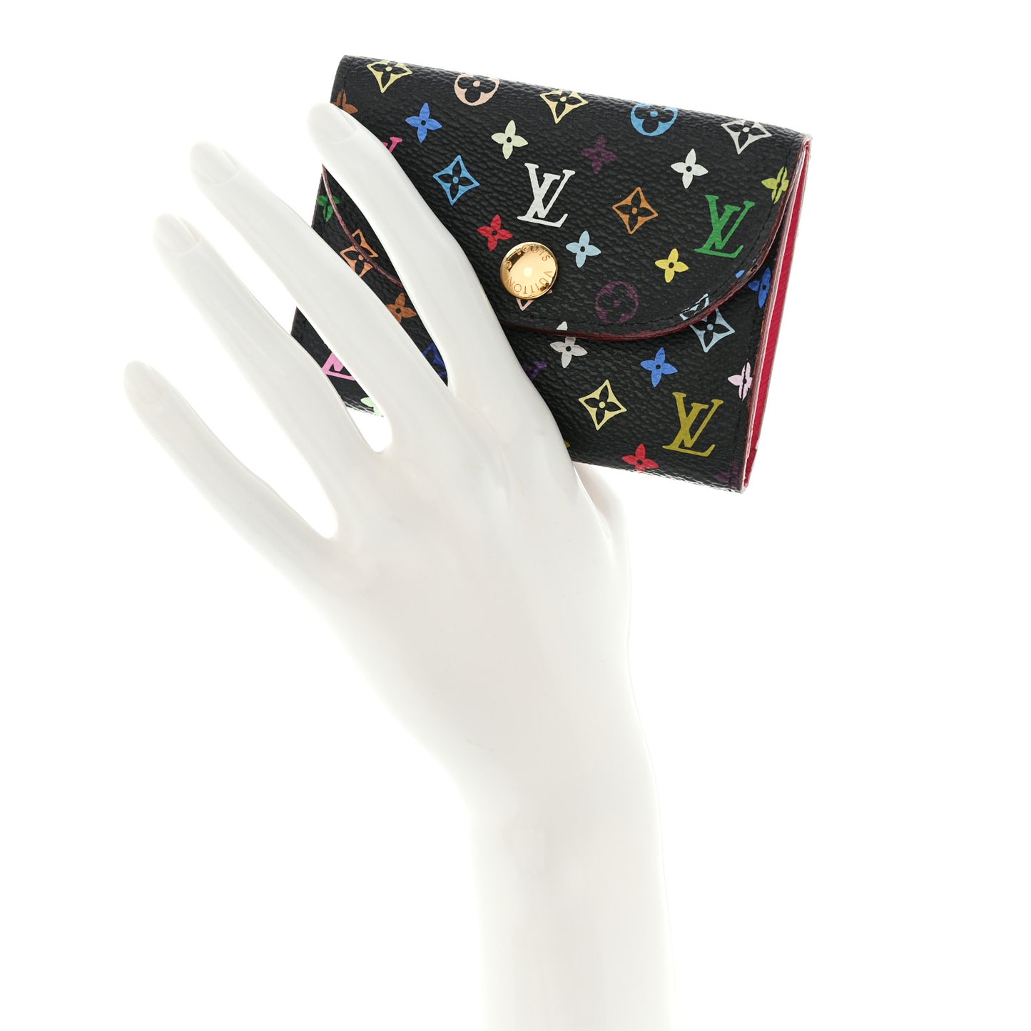 Monogram Multicolor Business Card Holder Black Grenade