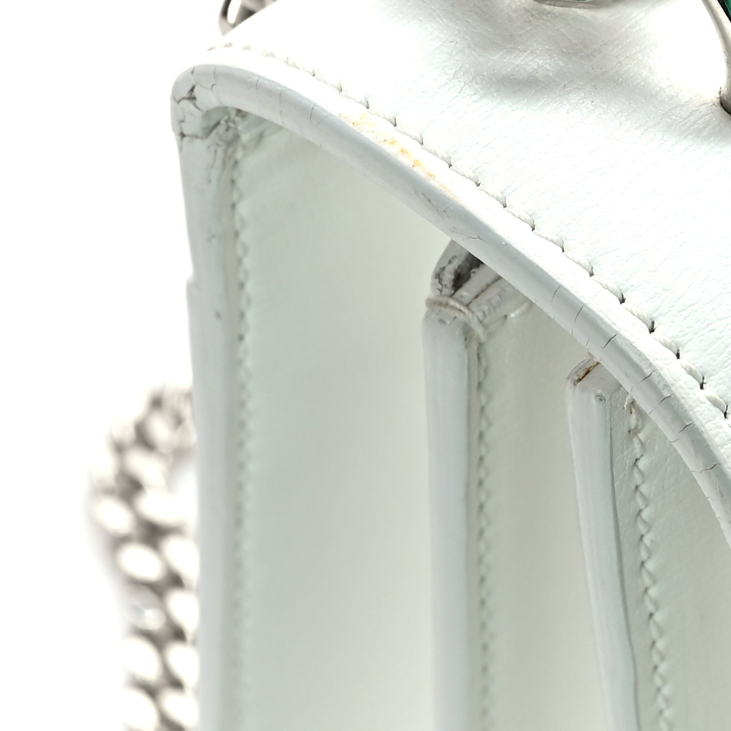 Smooth Calfskin Medium Monogram Sunset Satchel Blanc Vintage