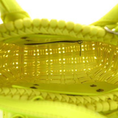 Balenciaga Faux Calfskin XXS Bistro Basket Fluo Yellow 5 of 10