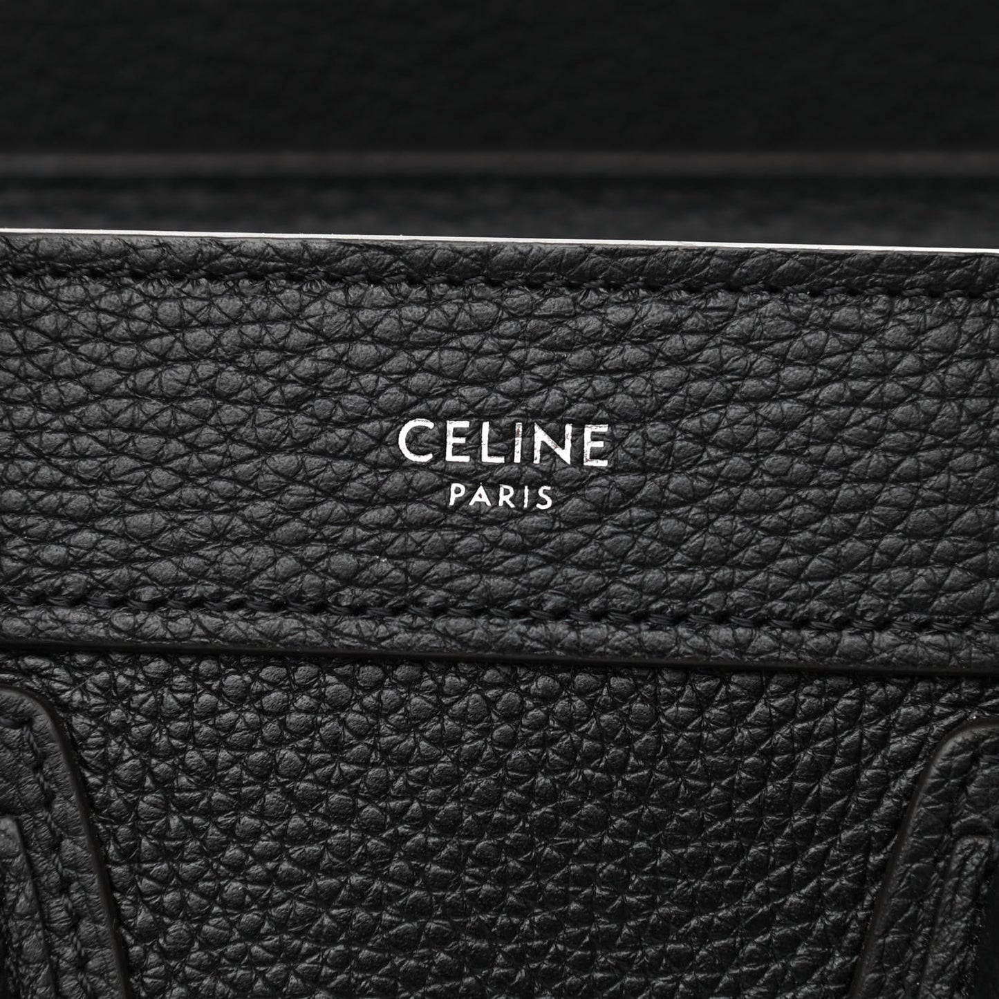 Drummed Calfskin Nano Luggage Black