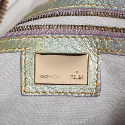 Fendi Metallic Calfskin FF Embossed Chef Hobo Multicolor 6 of 9